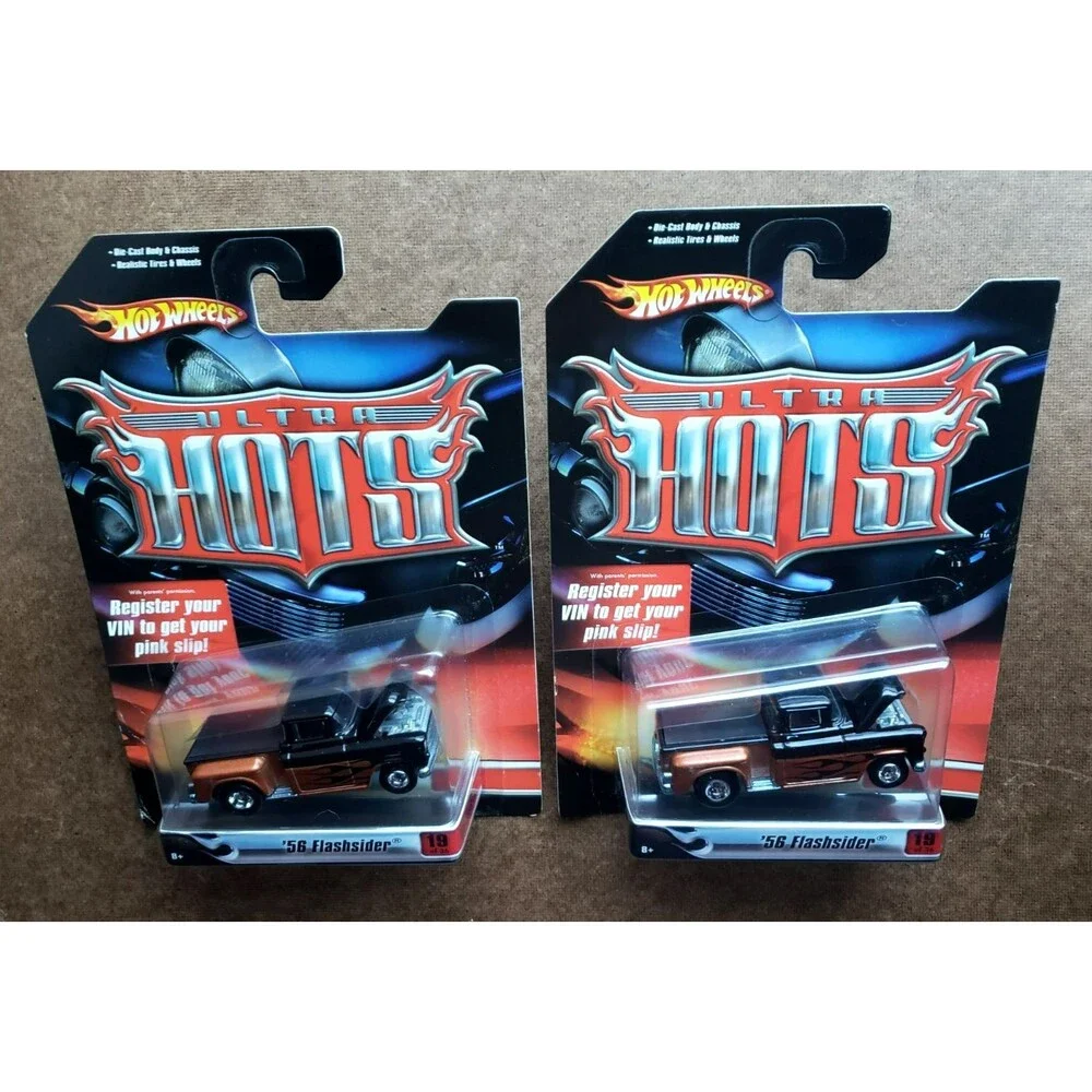2007 Hot Wheels '56 FLASHSIDER Black & Brown ULTRA HOTS RR L0079 #19/36 LOT OF 2